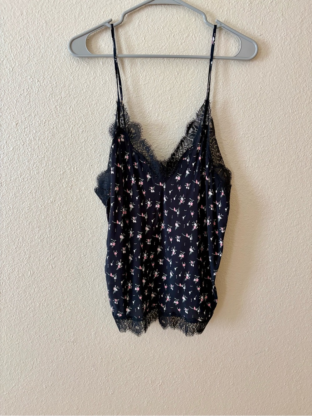Victoria’s Secret Lace-Trim Floral Satin Sleep Cami